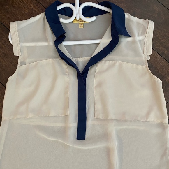 Ladies sheer sleeveless blouse - Picture 2 of 3